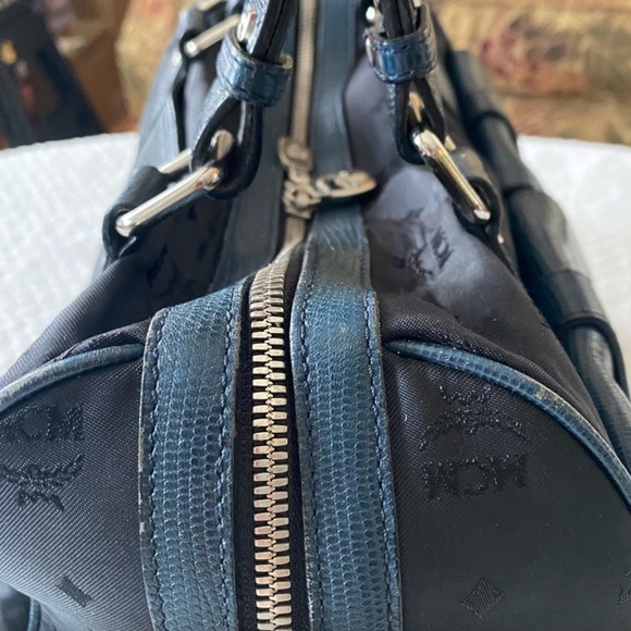 Black MCM Monogram Boston Bag - Picture 7 of 16